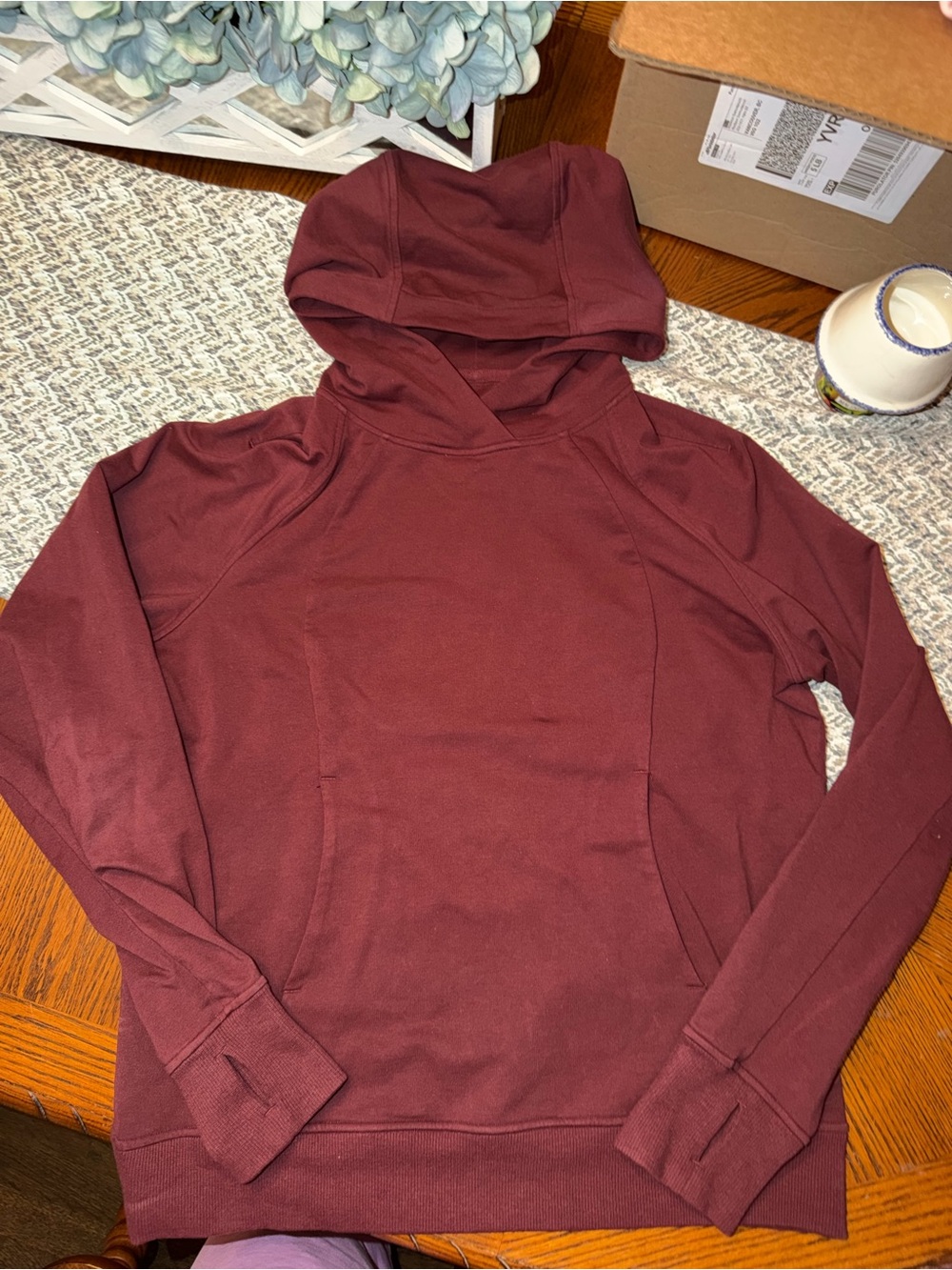 lululemon athletica Maroon Hooded Sweatshirt